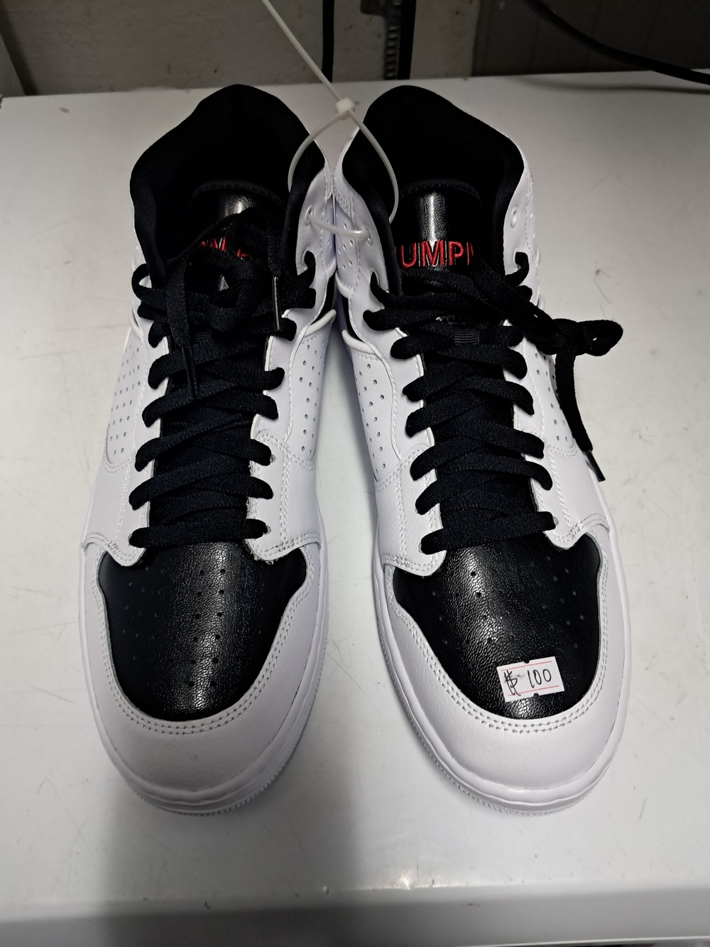Jordan Men's Two-Tone Black and White Basketball Sneakers